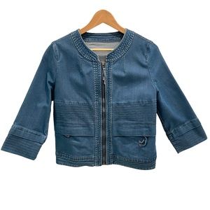 Vintage Denim Jean Jacket 3/4 Sleeves